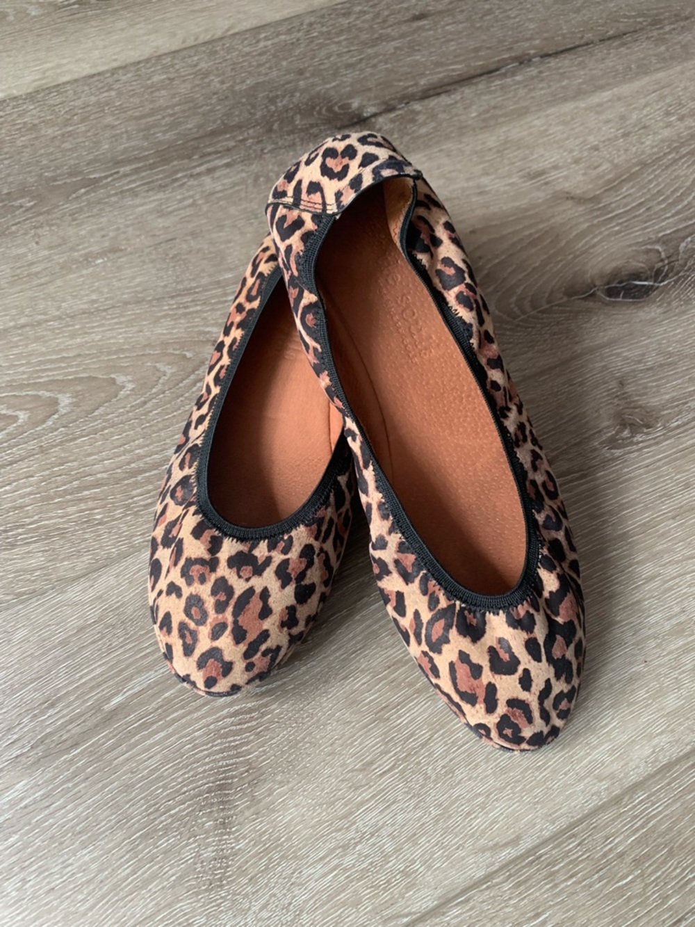 Gentle Souls Leopard Print Ballet Flats in size 8